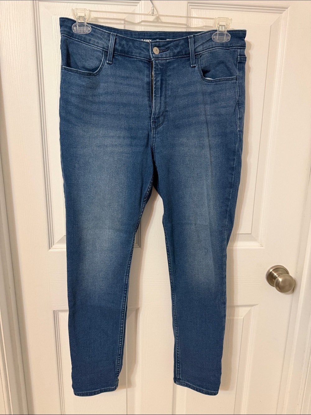 Old Navy High-Rise Super-Skinny Jeans in Denim Blue